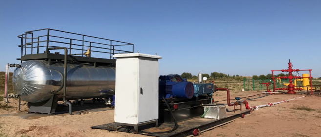 ULT jet pump surface package on a well site