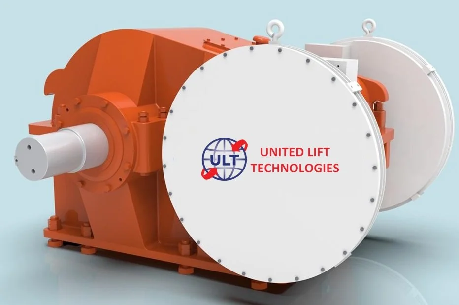 ULT permanent magnet motor mounted on a gear reducer